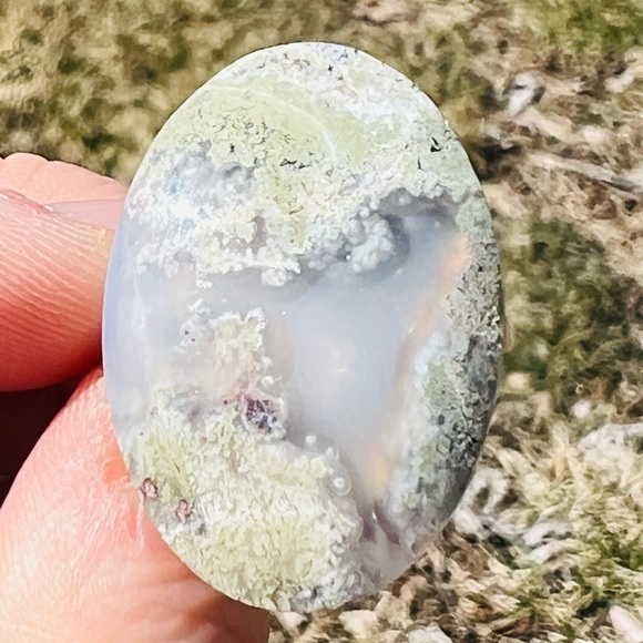 Scenic Moss Agate Adjustable Ring, Handmade by Wandering Bunny LLC - Picture 7 of 10